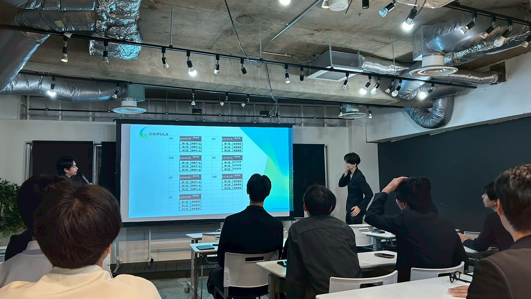 発表を聞く研修の様子